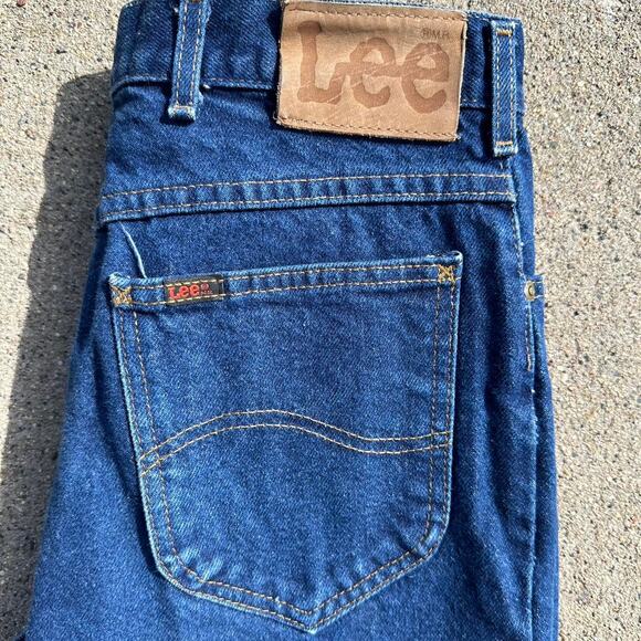 Vintage 80s Lee Riders Mom Jeans Blue Wash Women's 33" Waist Straight Leg Fit - Picture 2 of 5